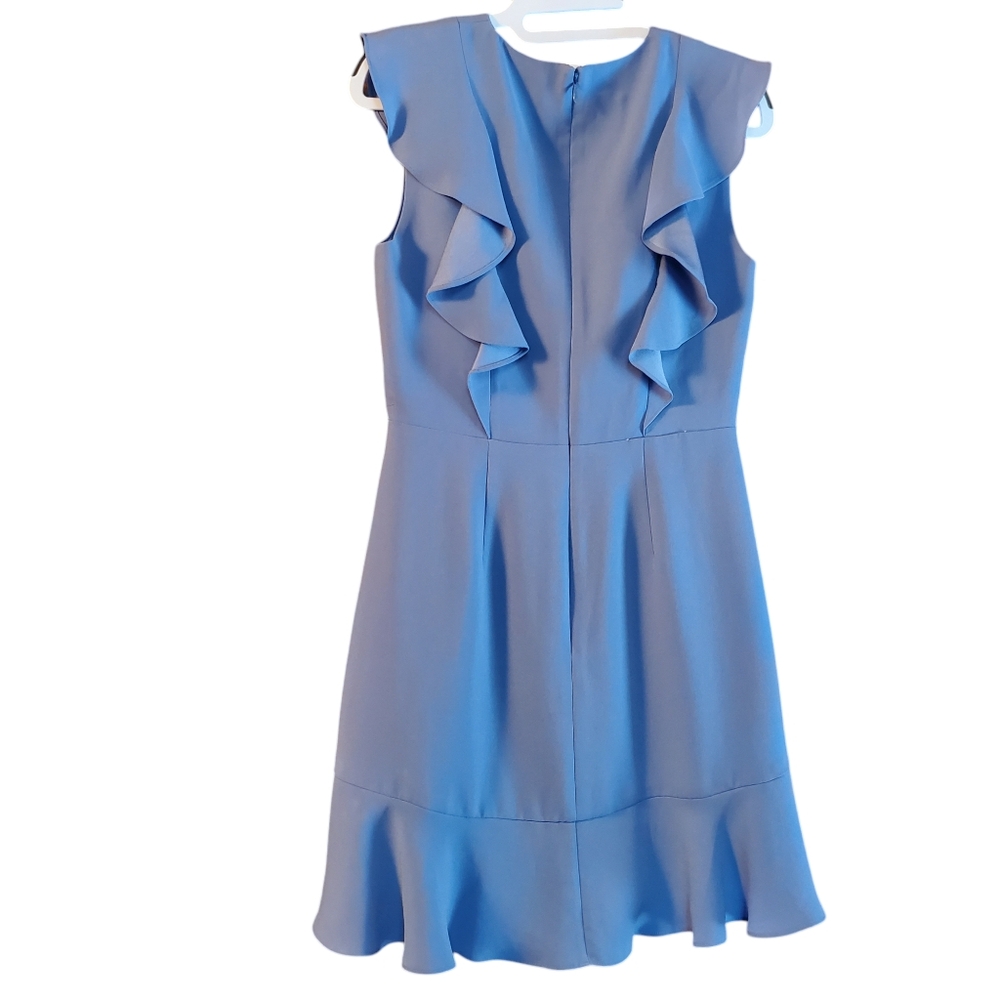 BCBGMAXAZRIA Ruffled Mini Dress in Periwinkle Size 4 - Picture 6 of 14